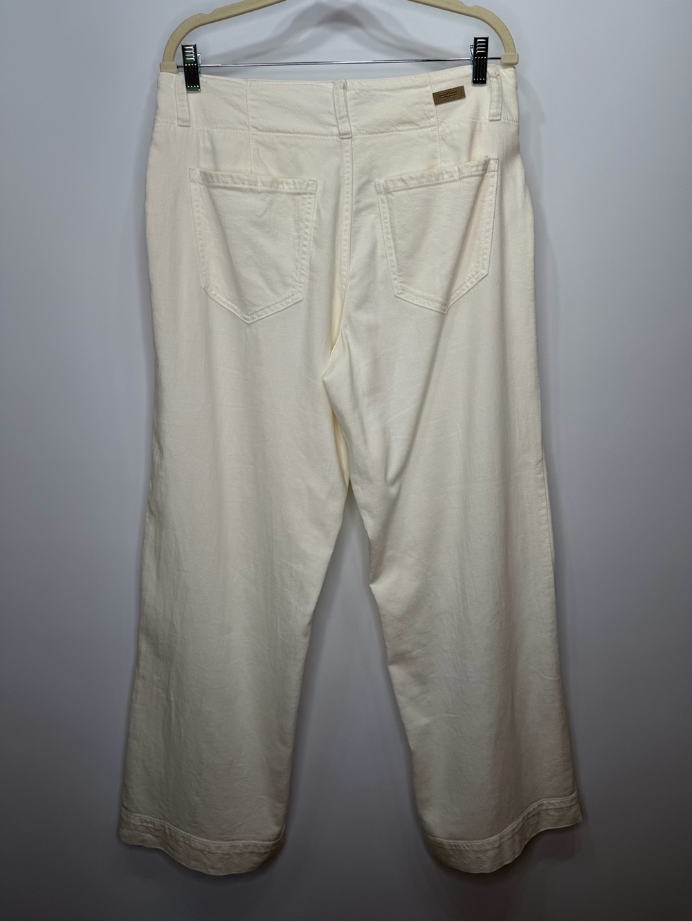 Liverpool Los Angeles Hannah Flare Cream Wide Leg Pants Size 10/30 Lyocell Blend - Picture 8 of 13